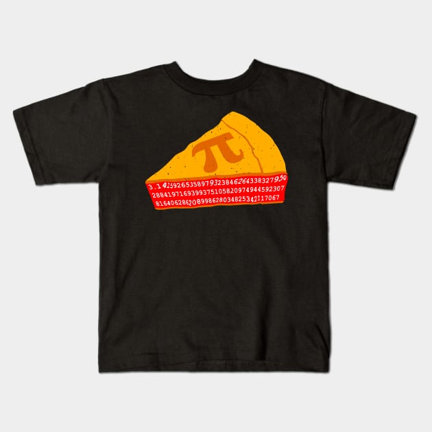 Pi Day 2019 Pie with Pi Digits Kids T-Shirt by BraaiNinja